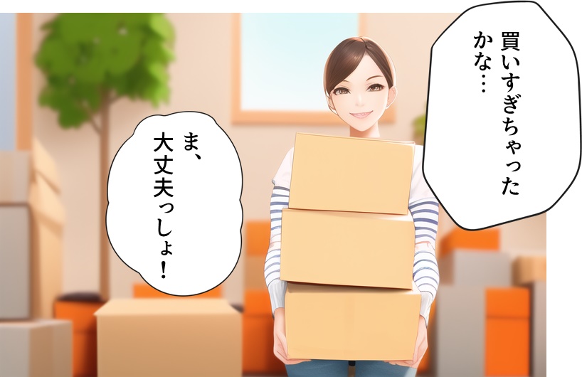 買い物しすぎ